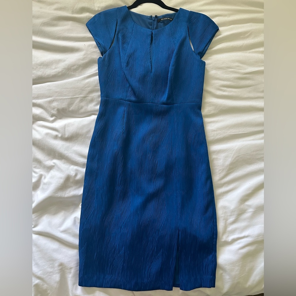 Black Halo Keyhole Blue Dress 8